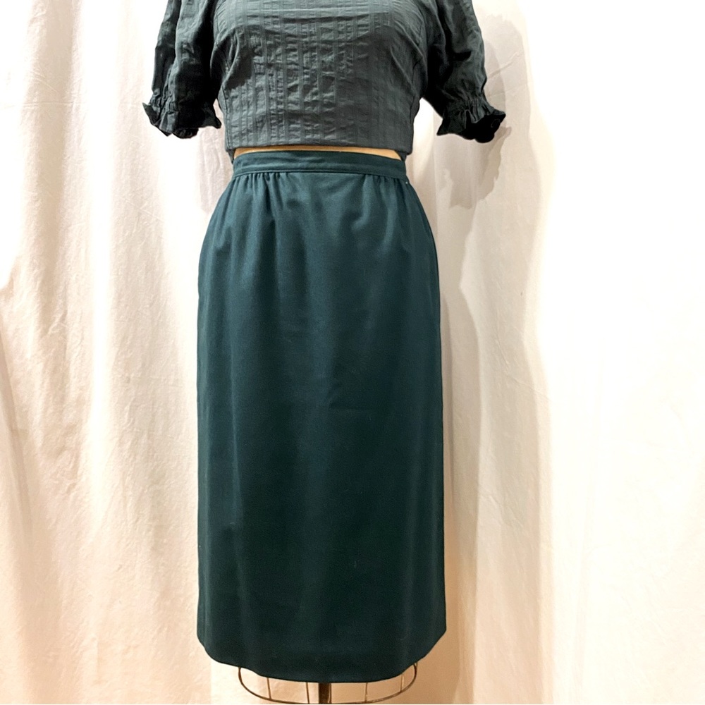 Pendleton | Vintage Green Midi Wool Skirt, 16